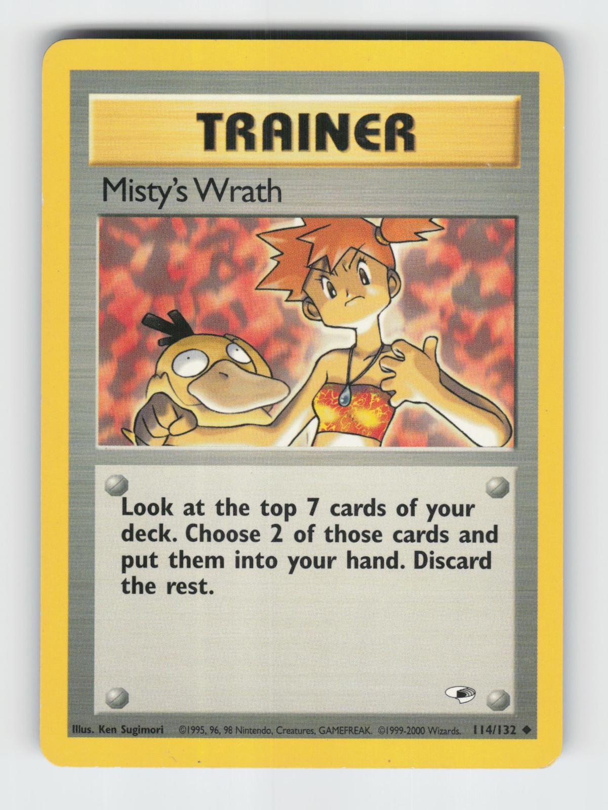 Misty's Wrath 114/132 Unlimited Uncommon Gym Heroes Pokemon 2000 LP Sugimori