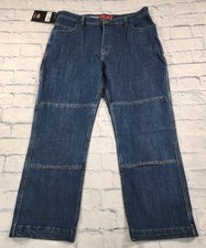 Dickies MENS 38X30 DuraTech Renegade Dark Blue Double Knee Denim Jeans Pants