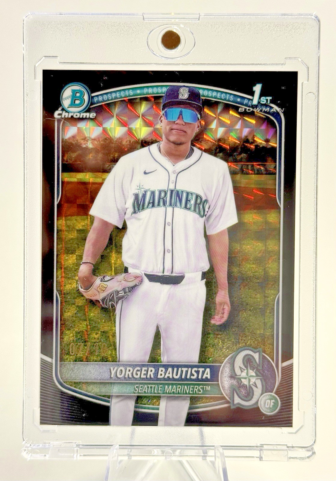 2025 Bowman Chrome 1st Yorger Bautista #BCP-194 Black Geometric Refractor /10 RC