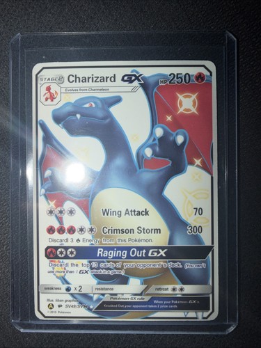 Pokemon Charizard GX Hidden Fates Shiny, from pack to sleeve, perfect condition