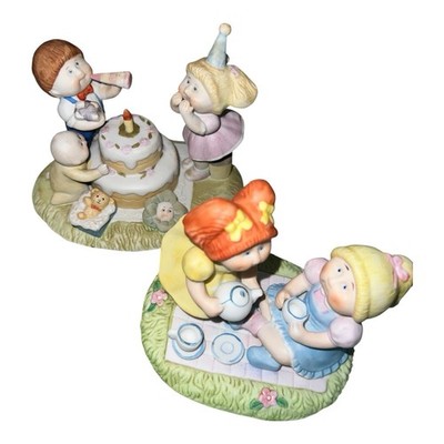 Vintage 1984 Cabbage Patch Kids Porcelain Tea for Two & Birthday Party