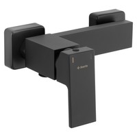 Einhebel Duscharmatur Schwarz Wandarmatur Bad Mischbatterie Dusche Serie Anemone