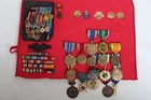 Vintage Large Military Medal & Ribbon Lot, Desert Storm, Vietnam, etc