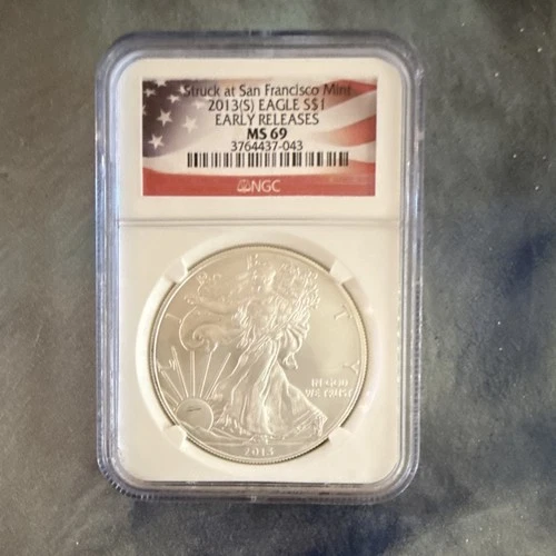 U.S. Mint American Eagle 2013 Silver 1 oz MS 69 NGC Early Releases Coin