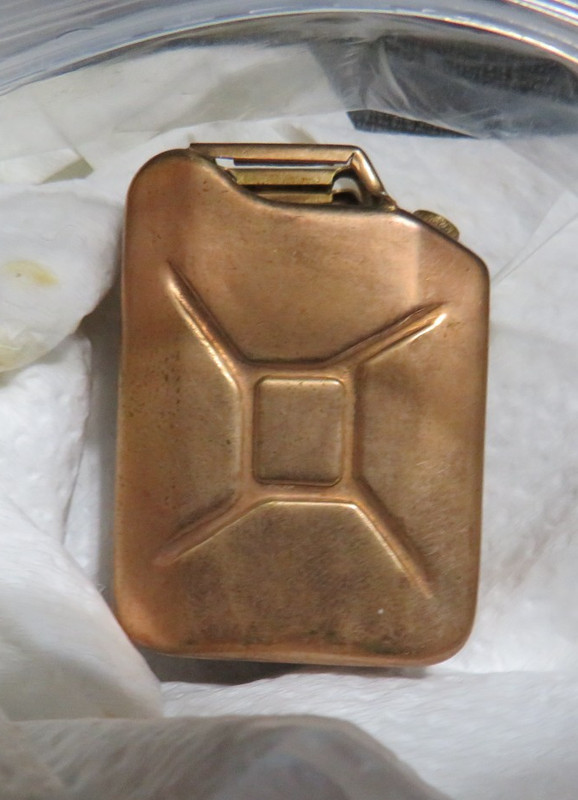 RARE VINTAGE MARC FAEL-PARIS WORLD WAR II BRASS METAL COLOGNE "GAS CAN"