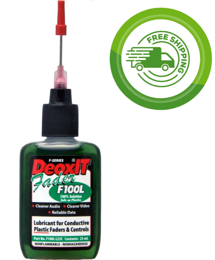 New Stock Caig F100L-L25C DeoxIT® Fader Needle Dispenser, 25mL - 100% Solution