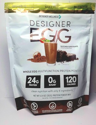 Designer Egg Whole Egg Multifunction Protein Powder, Dutch Chocolate, 12.4 oz