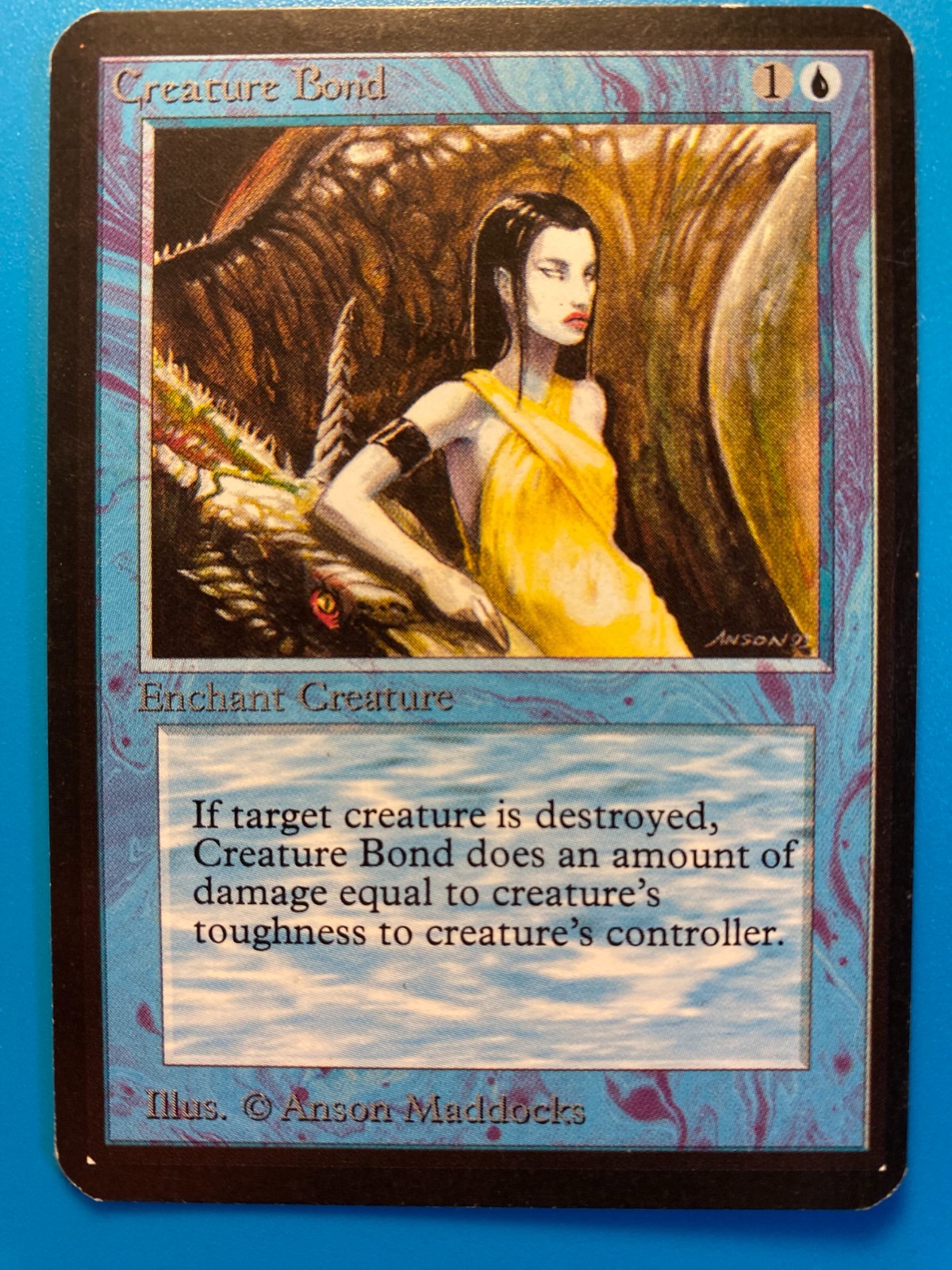 MTG 1x Creature Bond ALPHA OLD SCHOOL Magic the Gathering Card x1 MP