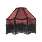 Vintage Victorian Style Lamp Shade in Burgundy with Black Tassels by Happy Ho...