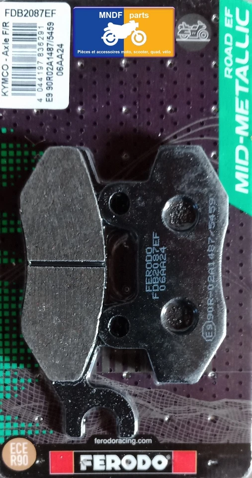 Plaquettes Ferodo de frein arrière - Kymco 125 Grand Dink 2002-2007 - Photo 2/2