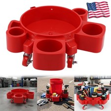 Heavy Duty 5 Gallon Auto Drive Durable Bucket Dolly Mop Wash Drum Cart Rolling.