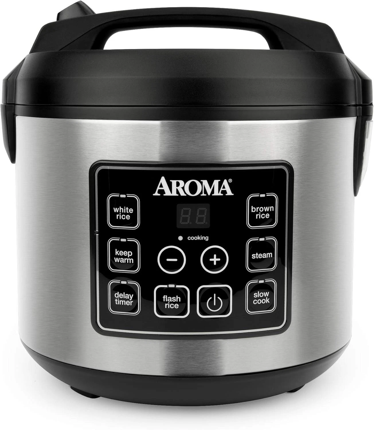 20 Cup Cooked 10 cup uncooked Digital Rice Cooker Slow Cooker Food Steamer Black