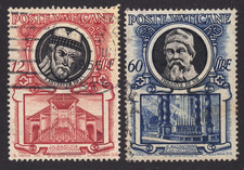 1953 Vatican City SC# 161, 166 - St. Peter and Tomb - 2 Different Stamps - Used