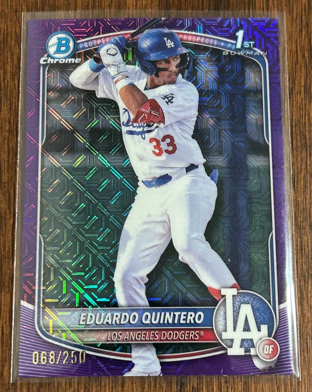 2025 Bowman Mega Box BCP-115 Eduardo Quintero Purple /250 - Los Angels Dodgers