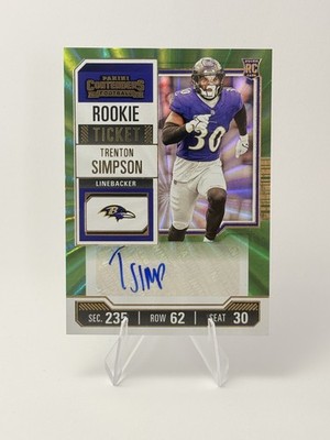 2023 Panini Contenders - Rookie Ticket Trenton Simpson #300 Opening Kickoff...