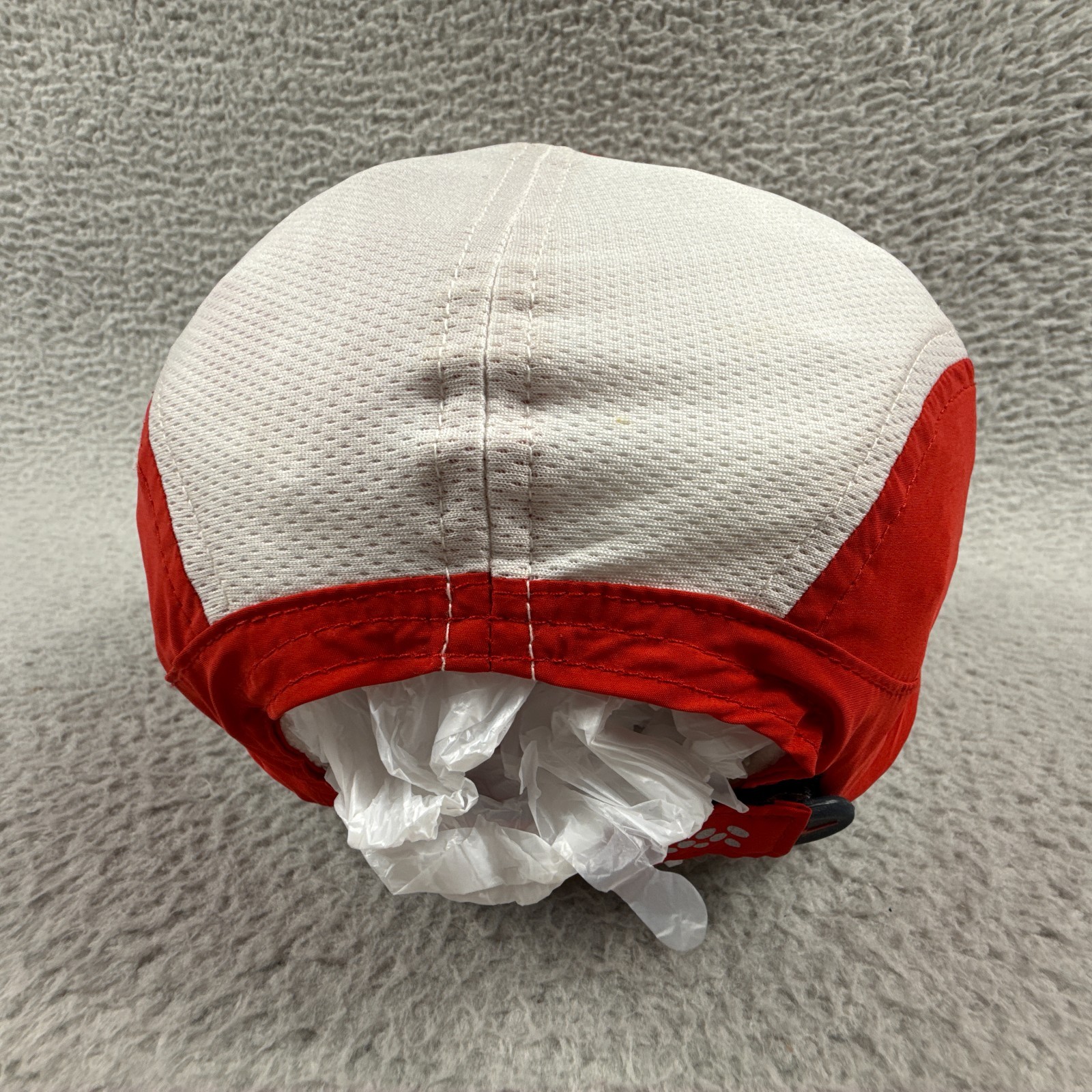 Vintage Nike Hat Cap Strap Back Tailwind 7 Panel Dri Fit Red White Y2K Running image 7