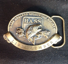 BASS Anglers Sportsman Society Life Member Belt Buckle, Great American Buckle Co