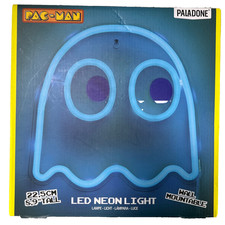 Pac-Man New Paladone Ghost LED Neon Light - 8.9" Tall Wall Mountable Blue White