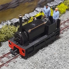 BLACK OO9 009 Hunslet quarry Narrow Gauge Loco On Brand New KATO 109 chassis