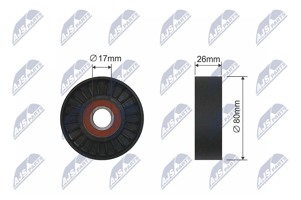 NTY OE RNK-AR-011 Tensioner Pulley, V-belt for ALFA ROMEO,LANCIA