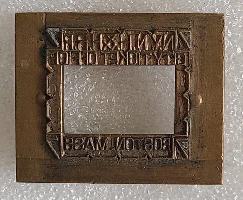 RARE, VINTAGE NHRR BRASS TICKET DATER DIE – BOSTON CITY TICKET OFFICE