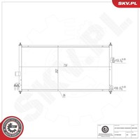 Esen SKV Kondensator Klimaanlage 86SKV499 Aluminium FüR Nissan Almera Tino V10