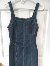 NWT! BDG Urban Outfitters Womens Navy Cotton Blend Denim Dress Casual Everyday S