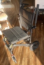 Foldable Lightweight Transport Wheelchair Portable Travel Wheelchair All Terrain