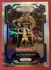 2024 WNBA Monopoly Aaliyah Edwards #13 Silver Prizm (RC) Washington Mystics