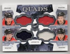 2017-18 The Cup Quads Jersey Hoffman Mark Stone Matt Duchene Bobby Ryan 01/10 !!