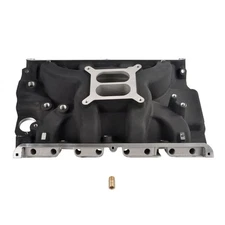 Dual Plane Satin Aluminum Intake Manifold For Ford FE 390 406 410 427 428 Black