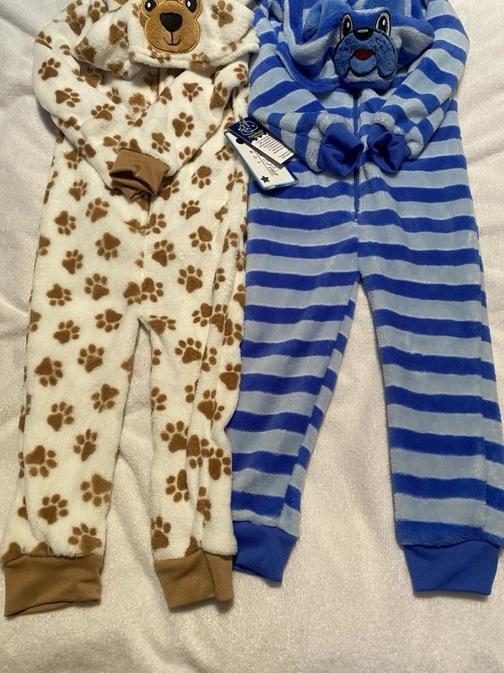 2 pares de pijamas suaves con cremallera para dormir para niños pequeños talla 24 meses Foto 4 de 4