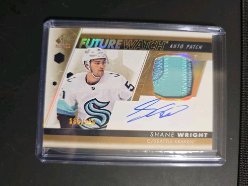 Shane Wright #FWAP-SW 2022 SP Authentic Future Watch Autograph Patch card