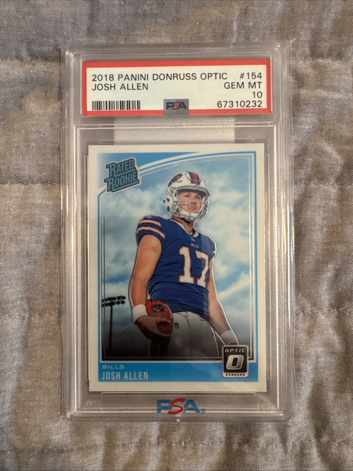 2018 Panini Donruss Optic #154 Josh Allen Rookie Card PSA 10 GEM MINT