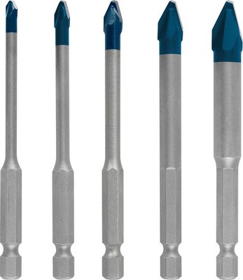 Bosch 5x EXPERT HEX-9 Hard Ceramic Bohrer Set Ø 4 5 6 8 10 mm Fliesen Stein