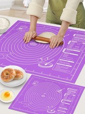 Silicone Baking Mat Non Stick Kneading Rolling Pastry Mat Fondant Cake Dough UK