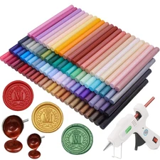 100 Pcs Sealing Wax Sticks for Wax Seal Stamp, Assorted Color Sealing Wax Glu...