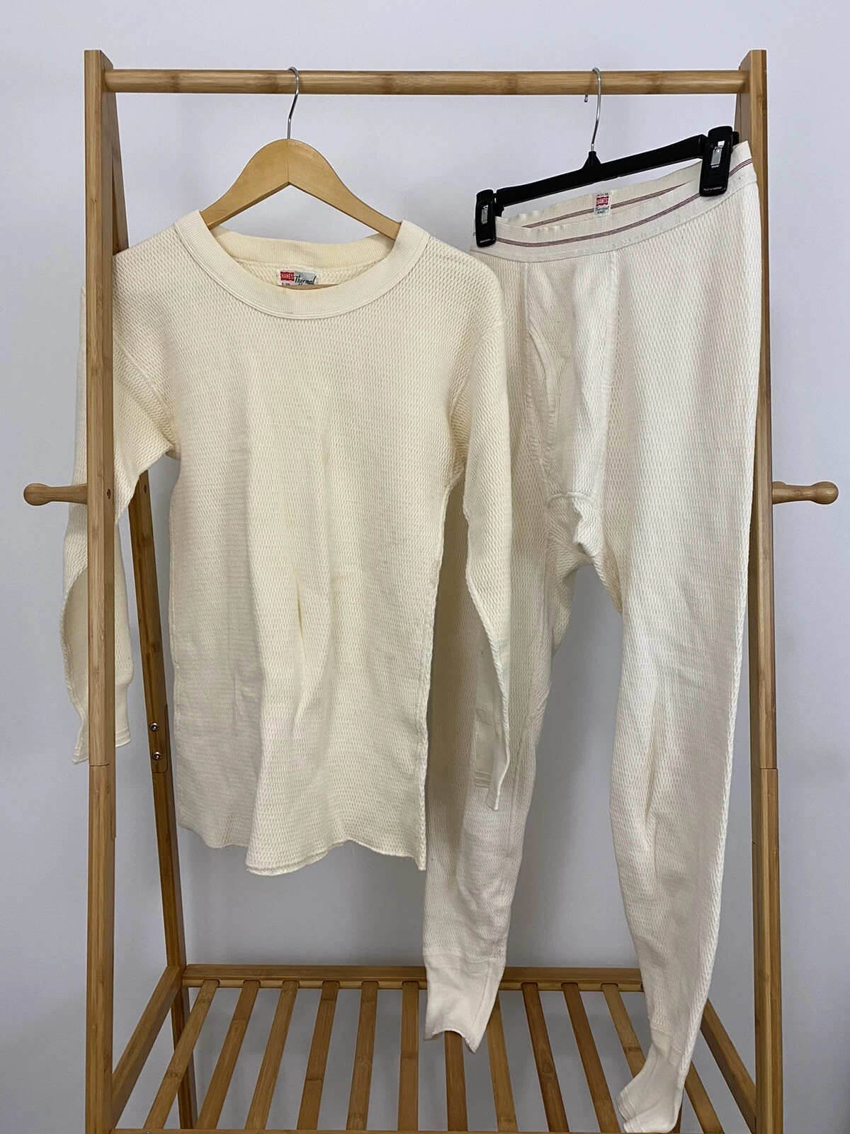 VTG Hanes 60s Thermal Knit Base Layer Undershirt & Pants Size M-L