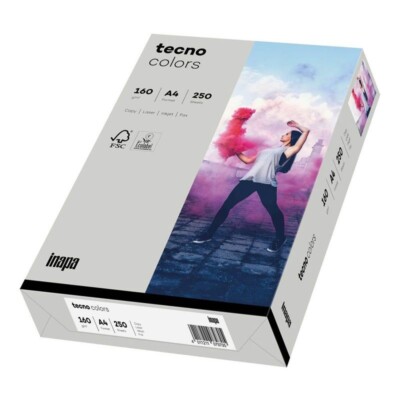inapa farbiges Druckerpapier tecno Colors 160 g/m² A4 250 Blatt grau