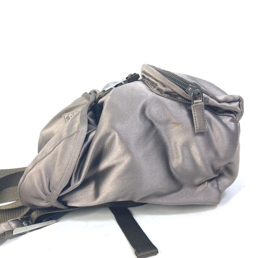 PRADA Logo Plate triangle logo plate bag Backpack Satin PRADA Logo Plate triangle logo plate bag Backpack Satin