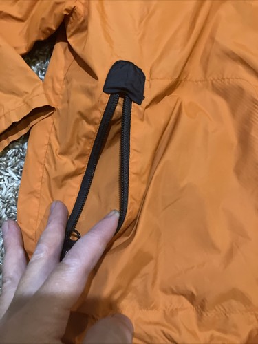 Old Navy Windbreaker Jacket Boys Medium Orange Full Zip Pockets Hood Mesh Lined - Picture 9 of 21
