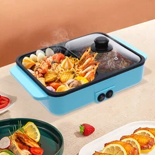 Multifunctional Electric Baking Tray Electric Hot Pot and Frying Pan BBQ Grill