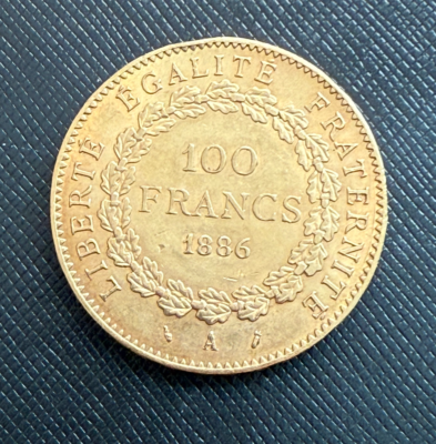 France 1886 A Gold 100 Francs Circulated Angel | eBay