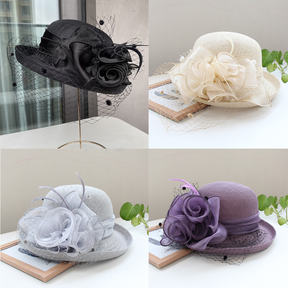 9533 Fascinator Lace Derby Hat Church Sun For Cocktail Party Bridal Derby-Hat-for-Women-2023-  main image 2