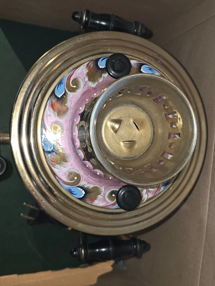 Samovar ancien métal peint Russie électrique - Photo 2/4