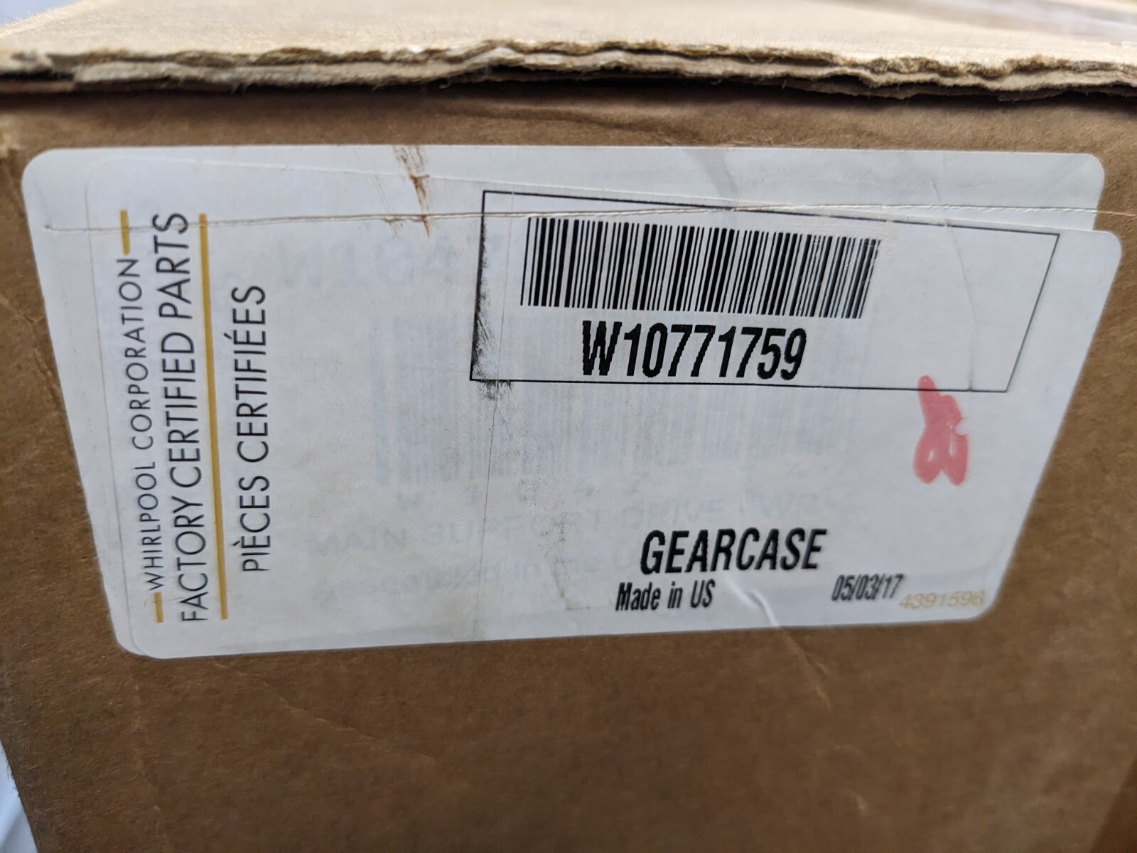 Whirlpool Washer Gearcase W10771759 W11454741 AP6993917 PS16220913 