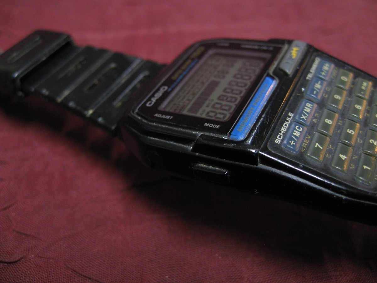 vintage Casio DBC-150 black databank 150 telememo calculator alarm