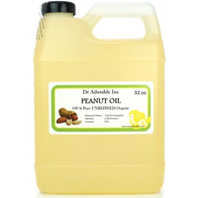 Premium Peanut Unrefined Pure Cold Pressed Fresh Skin Body Care Natural 