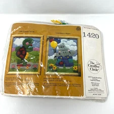 Creative Circle #1420 Tommy Turtle Long Stitch Embroidery Kit VTG 1984