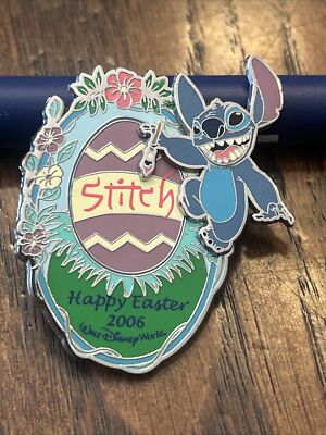 DisneyStore PALS イーヨー ピンバッジ DISNEY WDW 2006 HAPPY EASTER STITCH PAINTING HIS NAME ON AN EGG LE